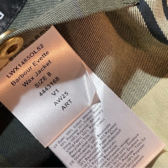 Barbour Evette Water Repellent Waxed Car Coat - Picture 10 of 11